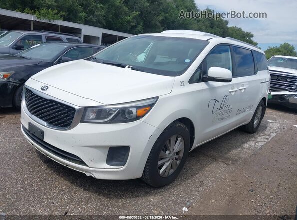 KNDMB5C13G6199193 2016 KIA SEDONA White Vista tres cuartos delantera izquierda