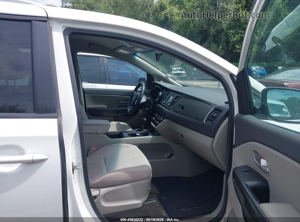 KNDMB5C13G6199193 2016 KIA SEDONA White Vista interior delantera