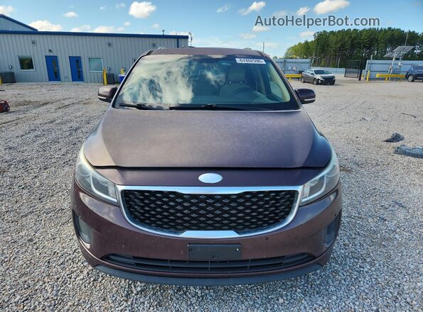 KNDMB5C13H6267431 2017 KIA SEDONA Бордовый Вид спереди