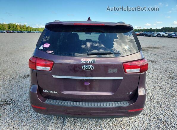KNDMB5C13H6267431 2017 KIA SEDONA Бордовый Вид сзади