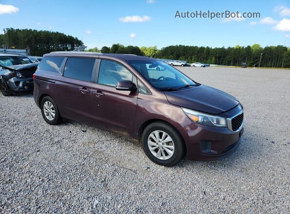 KNDMB5C13H6267431 2017 KIA SEDONA Бордовый Передняя правая четверть