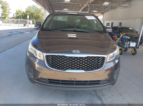 KNDMB5C13H6270314 2017 KIA SEDONA Brown Instrument cluster view