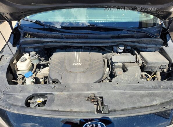 KNDMB5C13H6342967 2017 KIA SEDONA Black Vista del compartimento del motor