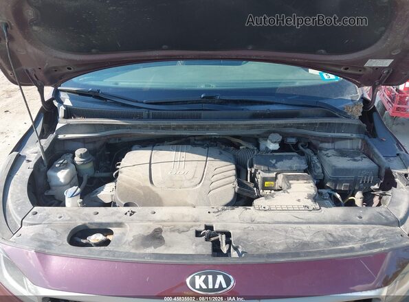 KNDMB5C13J6348595 2018 KIA SEDONA Maroon Widok z tyłu