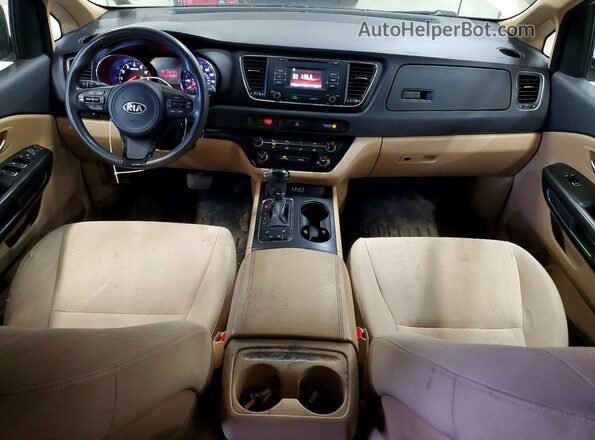 KNDMB5C14G6114359 2016 KIA SEDONA White Widok deski rozdzielczej