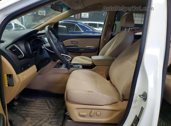 KNDMB5C14G6114359 2016 KIA SEDONA White Widok wnętrza z przodu