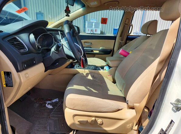 KNDMB5C14G6158085 2016 KIA SEDONA White Widok wnętrza z przodu