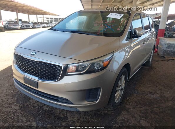 KNDMB5C14H6227987 2017 KIA SEDONA Beige Front left