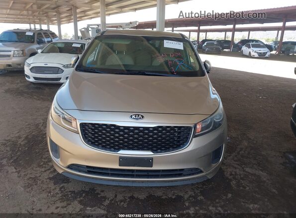 KNDMB5C14H6227987 2017 KIA SEDONA Beige Front view