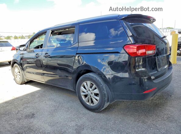 KNDMB5C14H6252761 2017 KIA SEDONA Black Trasero izquierdo