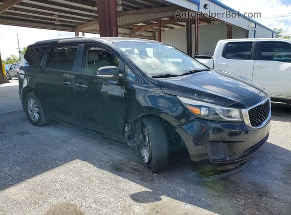 KNDMB5C14H6252761 2017 KIA SEDONA Black Delantero derecho