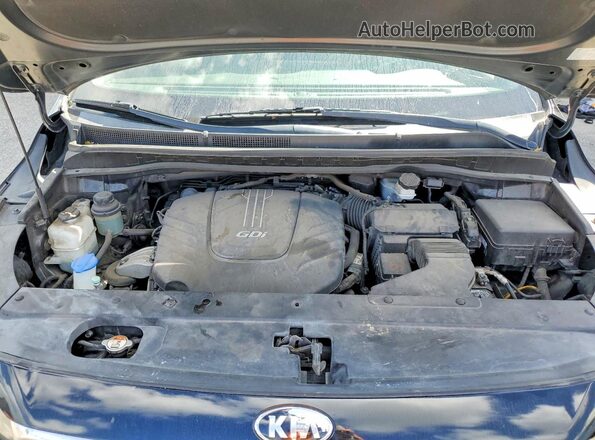 KNDMB5C14H6252761 2017 KIA SEDONA Black Vista del compartimento del motor