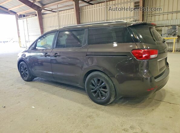 KNDMB5C14J6350906 2018 KIA SEDONA Коричневый Задняя левая четверть