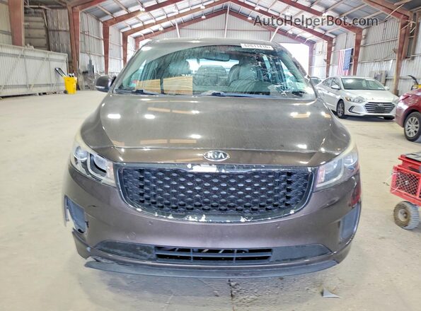 KNDMB5C14J6350906 2018 KIA SEDONA Коричневый Вид спереди