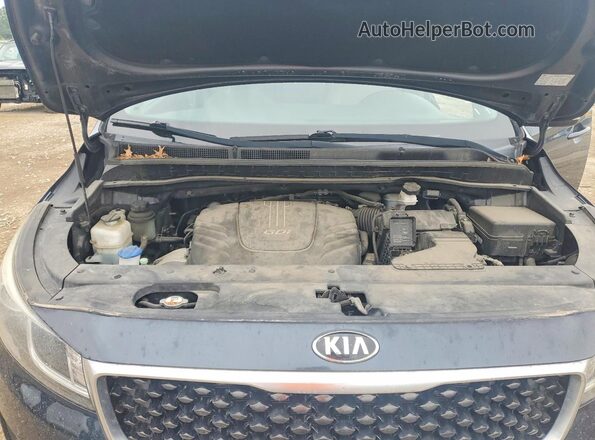 KNDMB5C15G6127993 2016 KIA SEDONA Gray Вид підкапотного простору
