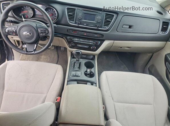 KNDMB5C15G6127993 2016 KIA SEDONA Gray Вид панелі приладів