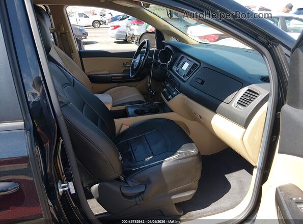 KNDMB5C15G6215006 2016 KIA SEDONA Black Вид салону спереду