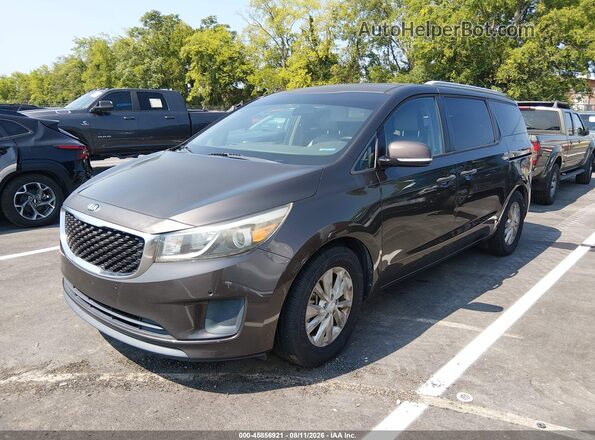 KNDMB5C15H6314250 2017 KIA SEDONA Brown Передня ліва чверть
