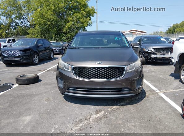 KNDMB5C15H6314250 2017 KIA SEDONA Brown Вид спереду