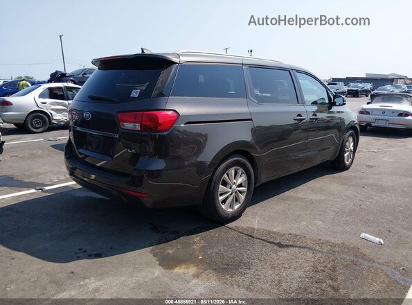 KNDMB5C15H6314250 2017 KIA SEDONA Brown Задня права чверть