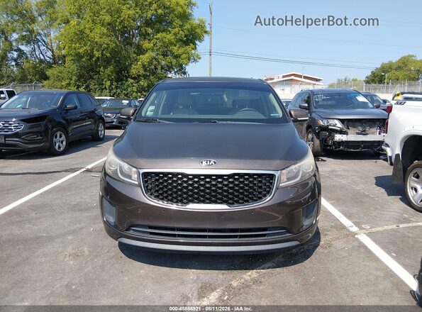 KNDMB5C15H6314250 2017 KIA SEDONA Brown Вид щитка приладів