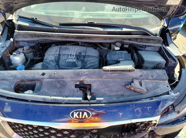 KNDMB5C15J6354415 2018 KIA SEDONA Blue Widok komory silnika
