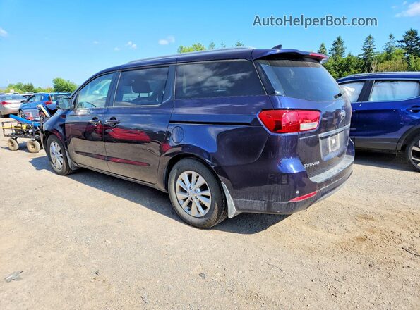 KNDMB5C15J6354415 2018 KIA SEDONA Blue Tył lewy