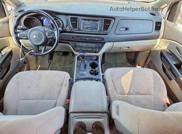 KNDMB5C15J6354415 2018 KIA SEDONA Blue Widok deski rozdzielczej