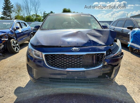 KNDMB5C15J6354415 2018 KIA SEDONA Blue Widok z przodu