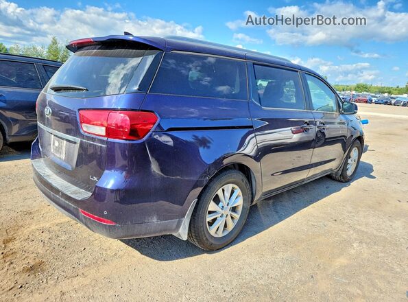 KNDMB5C15J6354415 2018 KIA SEDONA Blue Tył prawy