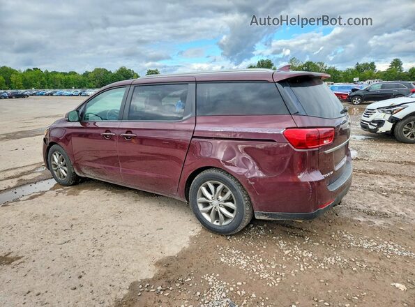 KNDMB5C15K6504105 2019 KIA SEDONA Maroon Tył lewy
