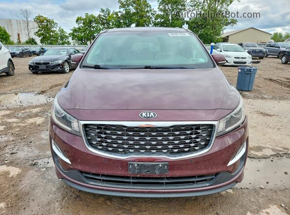 KNDMB5C15K6504105 2019 KIA SEDONA Maroon Widok z przodu