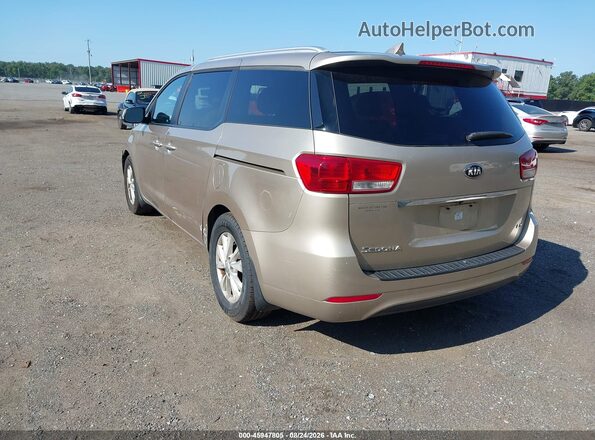 KNDMB5C16G6107123 2016 KIA SEDONA Золотой Задняя левая четверть