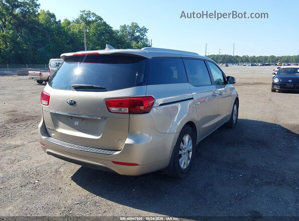 KNDMB5C16G6107123 2016 KIA SEDONA Золотой Задняя правая четверть