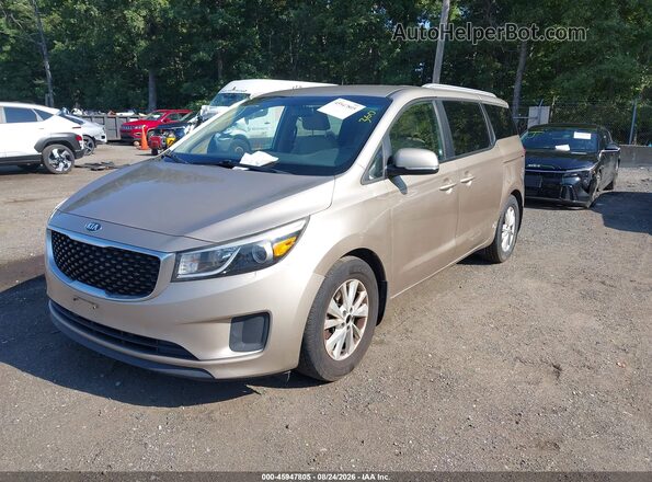 KNDMB5C16G6107123 2016 KIA SEDONA Золотой Передняя левая четверть