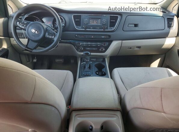 KNDMB5C16G6192366 2016 KIA SEDONA Silver Dashboard view
