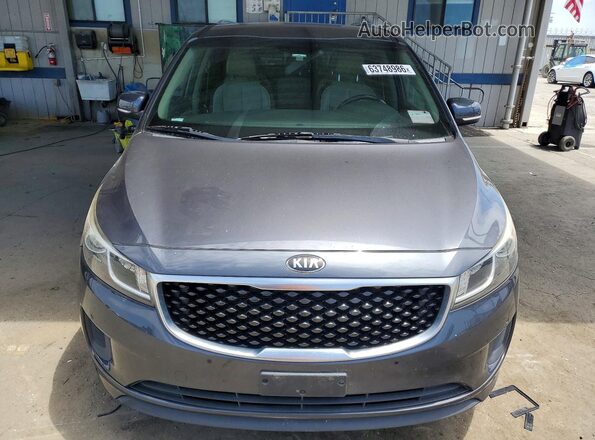 KNDMB5C16G6215662 2016 KIA SEDONA Gray Front view
