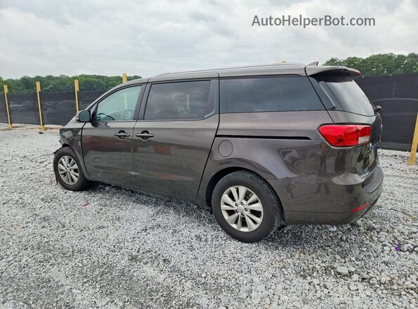 KNDMB5C16H6292842 2017 KIA SEDONA Brown Trasero izquierdo