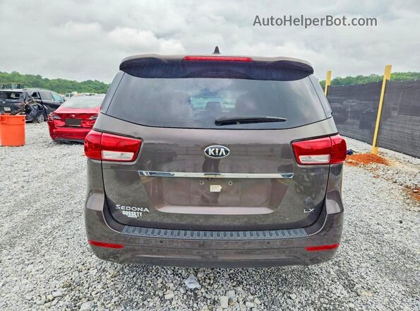 KNDMB5C16H6292842 2017 KIA SEDONA Brown Vista trasera