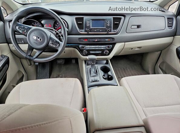 KNDMB5C16J6348607 2018 KIA SEDONA Коричневый Вид панели приборов
