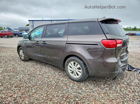 KNDMB5C16J6348607 2018 KIA SEDONA Коричневый Задняя левая четверть