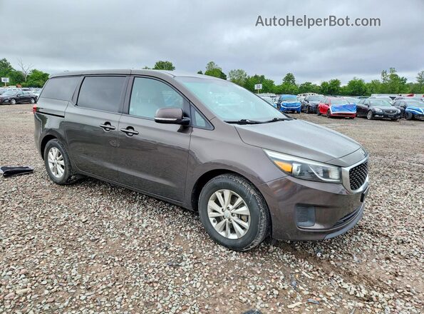 KNDMB5C16J6348607 2018 KIA SEDONA Коричневый Передняя правая четверть