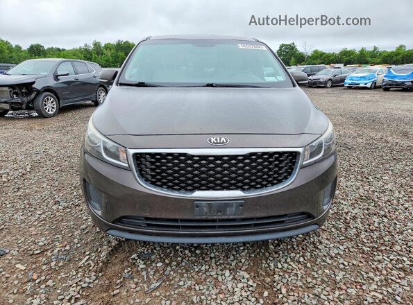 KNDMB5C16J6348607 2018 KIA SEDONA Коричневый Вид спереди