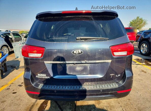 KNDMB5C17G6082376 2016 KIA SEDONA Blue Widok z tyłu