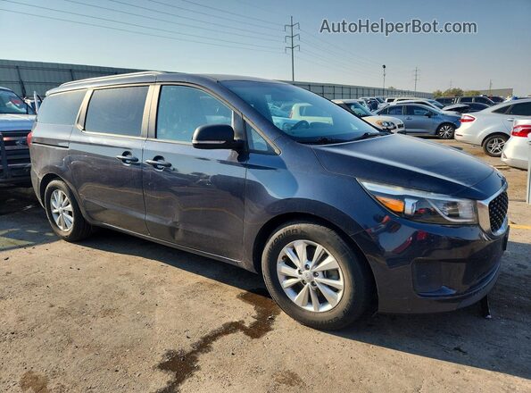 KNDMB5C17G6082376 2016 KIA SEDONA Blue Przód prawy