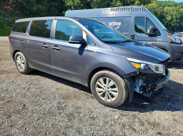 KNDMB5C17H6300883 2017 KIA SEDONA Gray Передня права чверть