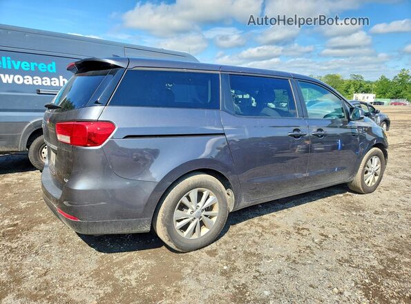 KNDMB5C17H6300883 2017 KIA SEDONA Gray Задня права чверть
