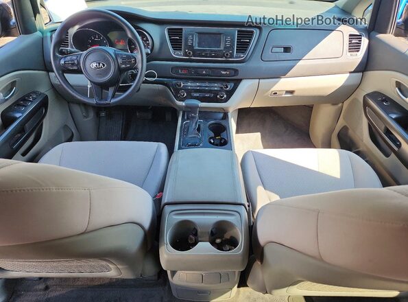 KNDMB5C17H6300883 2017 KIA SEDONA Gray Вид панелі приладів