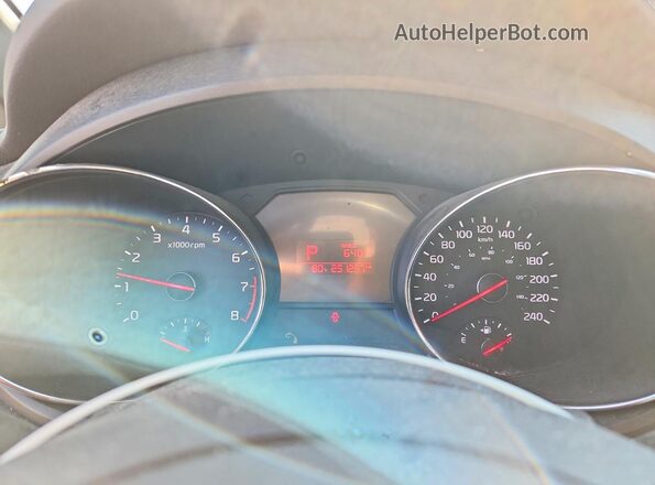KNDMB5C17H6341353 2017 KIA SEDONA Burgundy Instrument cluster view