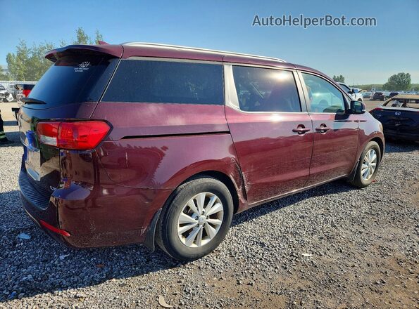 KNDMB5C17H6341353 2017 KIA SEDONA Burgundy Rear right